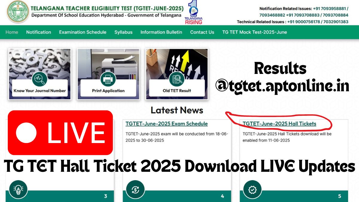 TG TET Hall Ticket 2025 Download Link
