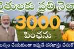 3000 Pension Scheme For Framers PM-Kisan Maandhan Yojana
